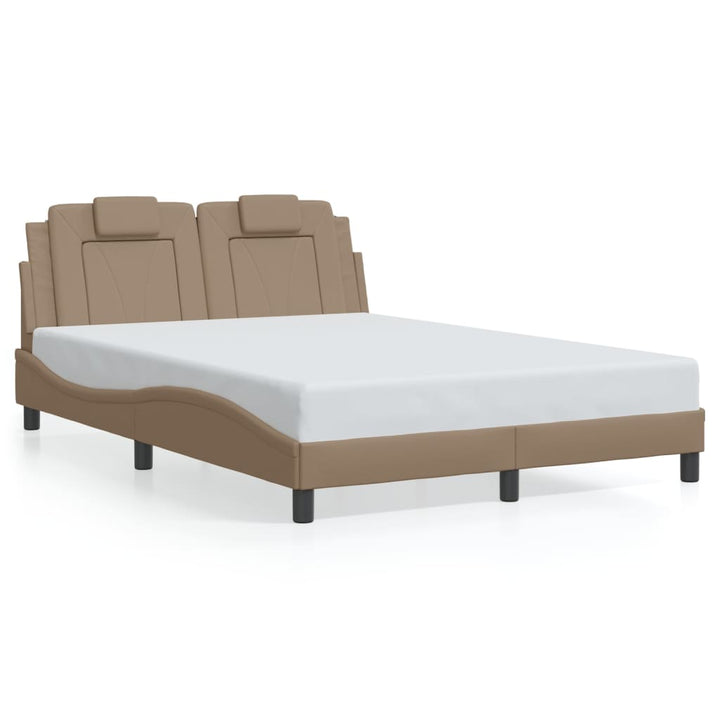sengeramme Viana med LED uden madras 120x200 cm cappuccinofarvet
