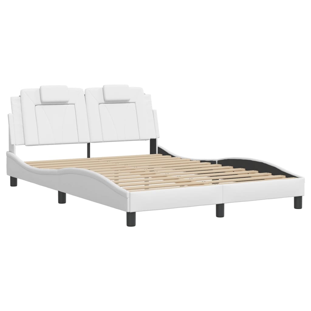 sengeramme Viana med LED uden madras 140x190 cm hvid