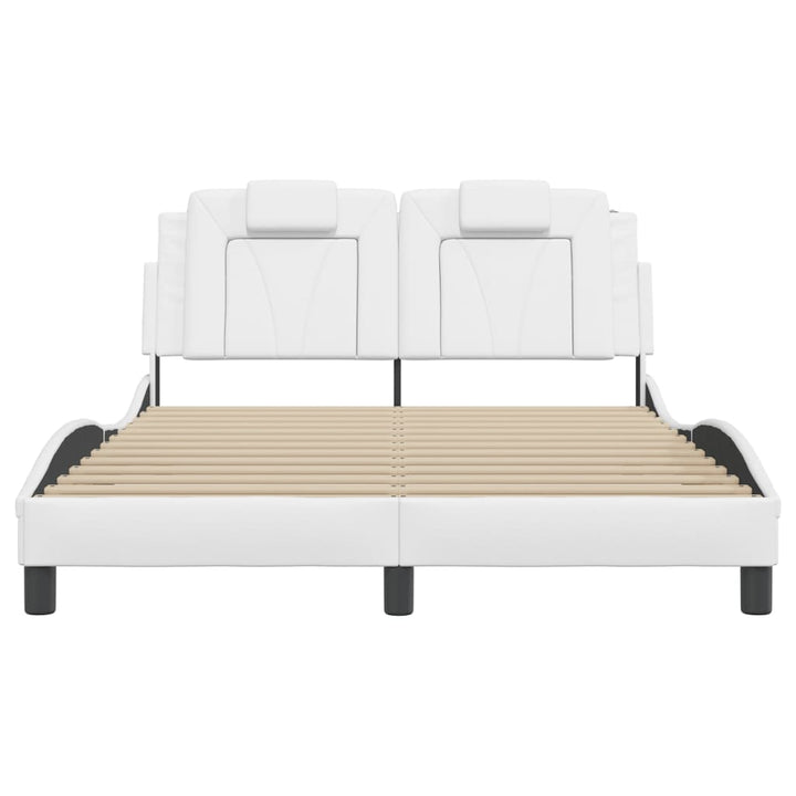 sengeramme Viana med LED uden madras 140x190 cm hvid
