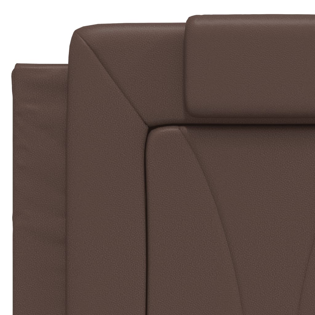 sengeramme Viana med LED uden madras 140x190 cm brun