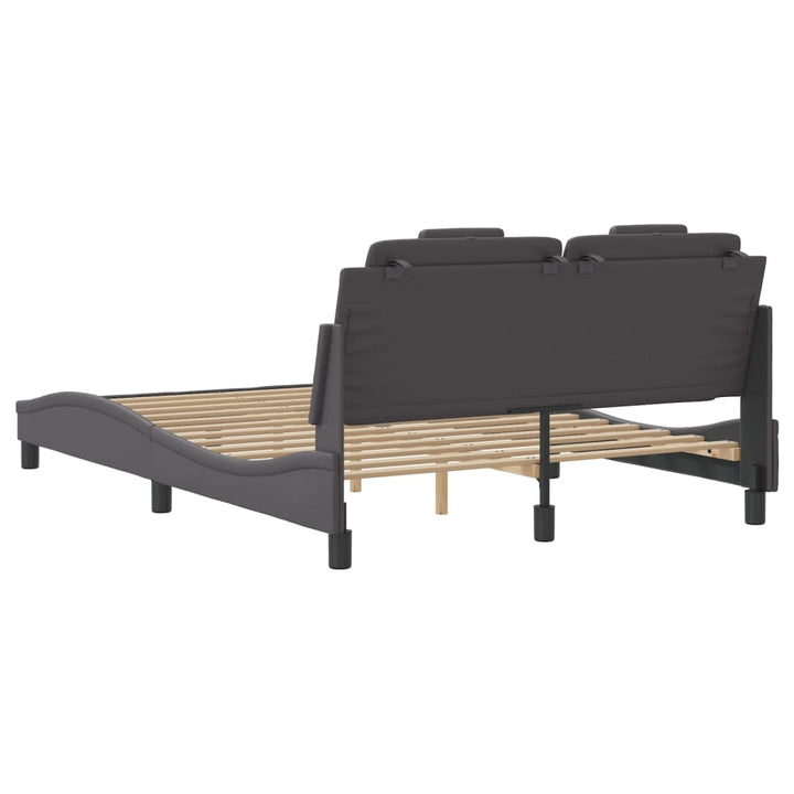 sengeramme Viana med LED uden madras 140x190 cm grå