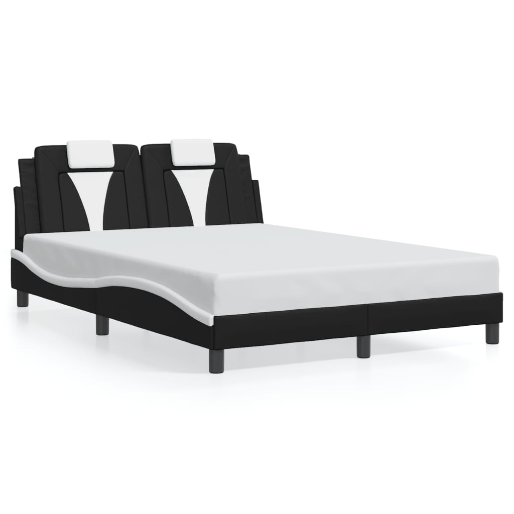 sengeramme Viana med LED uden madras 100x190 cm sort og hvid