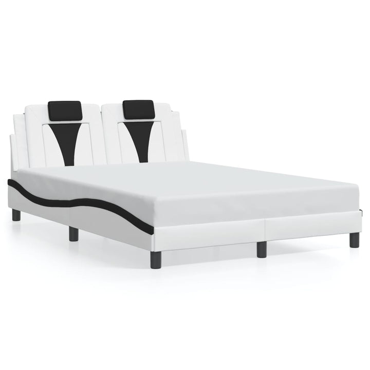 sengeramme Viana med LED uden madras 200x200 cm hvid og sort
