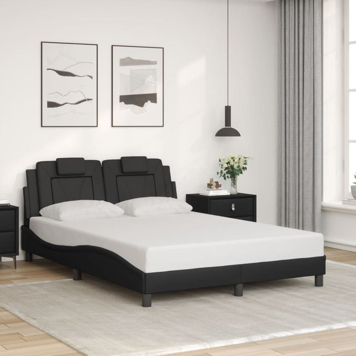 sengeramme Viana med LED uden madras 140x200 cm sort