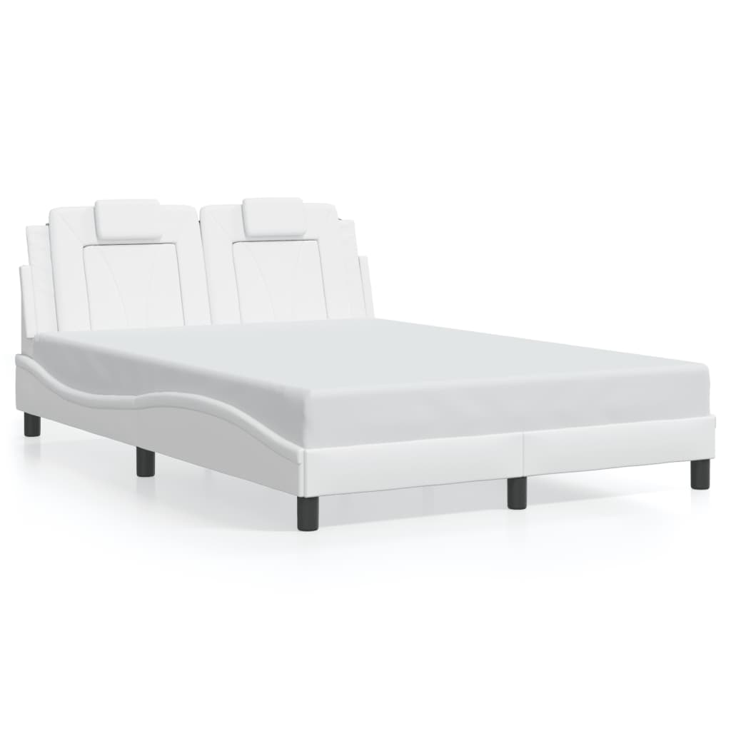 sengeramme Viana med LED uden madras 140x200 cm hvid