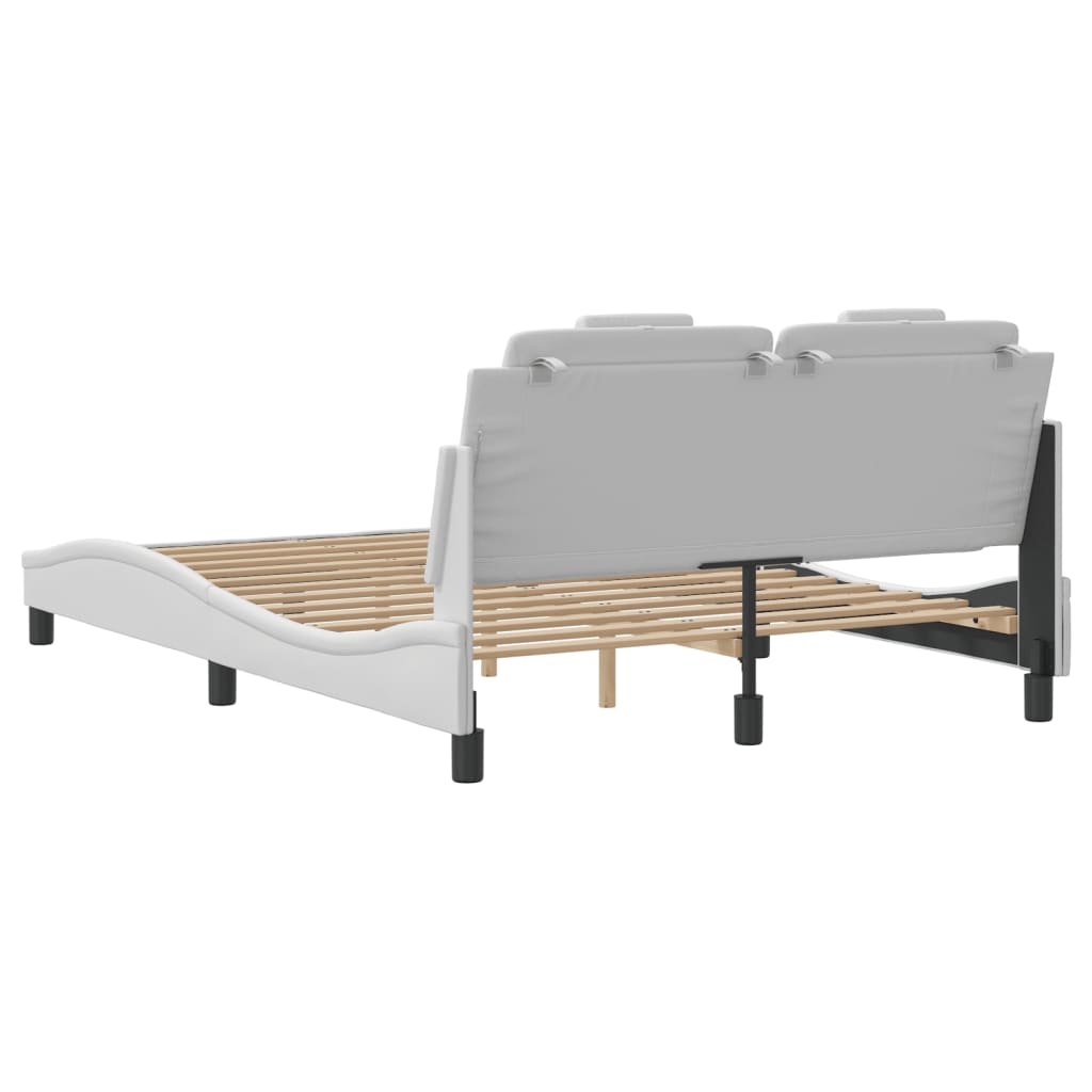 sengeramme Viana med LED uden madras 140x200 cm hvid