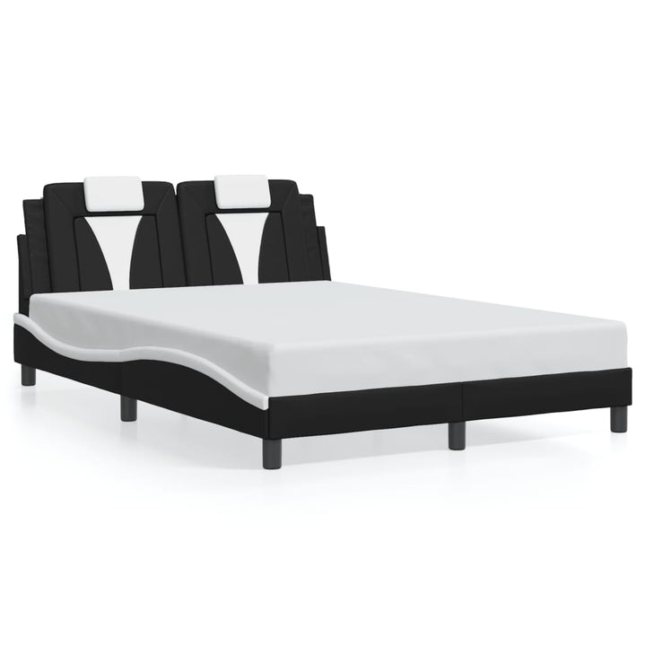 sengeramme Viana med LED uden madras 140x200 cm sort og hvid