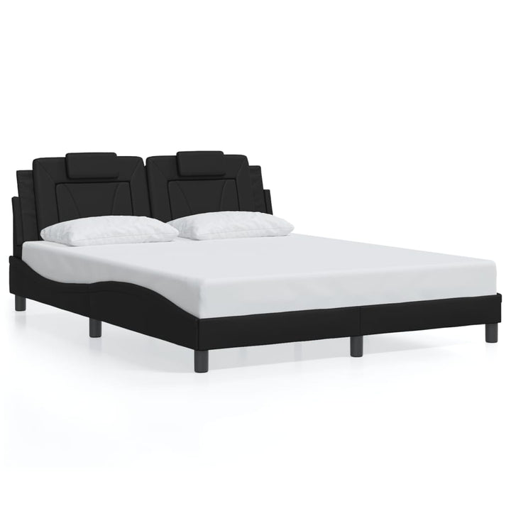 sengeramme Viana med LED uden madras 160x200 cm sort