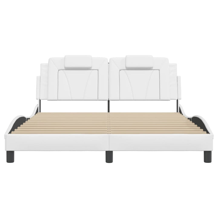 sengeramme Viana med LED uden madras 160x200 cm hvid