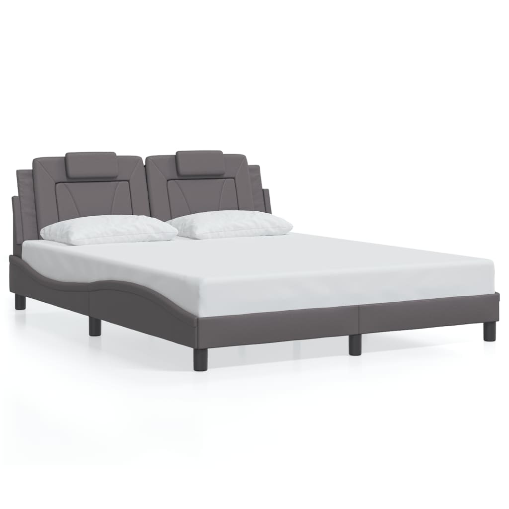 sengeramme Viana med LED uden madras 160x200 cm grå