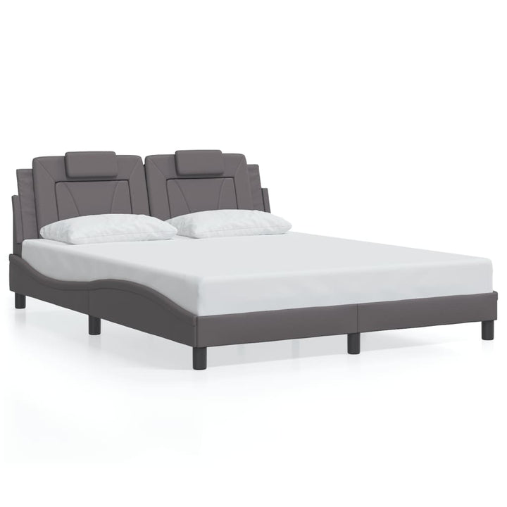 sengeramme Viana med LED uden madras 160x200 cm grå