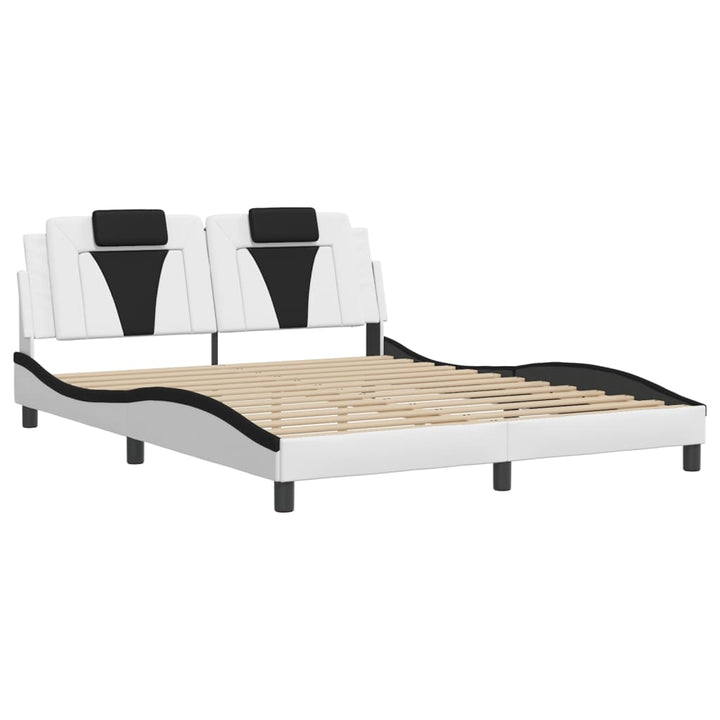 sengeramme Viana med LED uden madras 160x200 cm hvid og sort