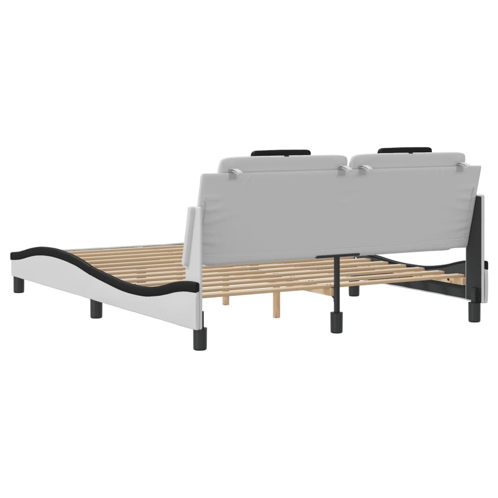 sengeramme Viana med LED uden madras 160x200 cm hvid og sort