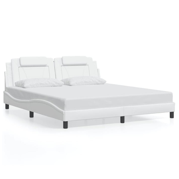 sengeramme Viana med LED uden madras 180x200 cm sort og hvid