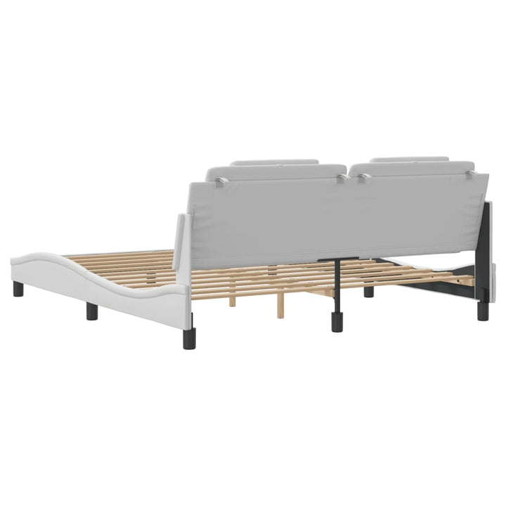 sengeramme Viana med LED uden madras 180x200 cm sort og hvid