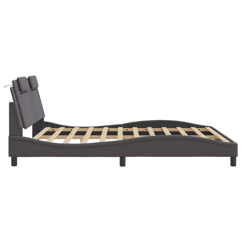 sengeramme Viana med LED uden madras 180x200 cm sort