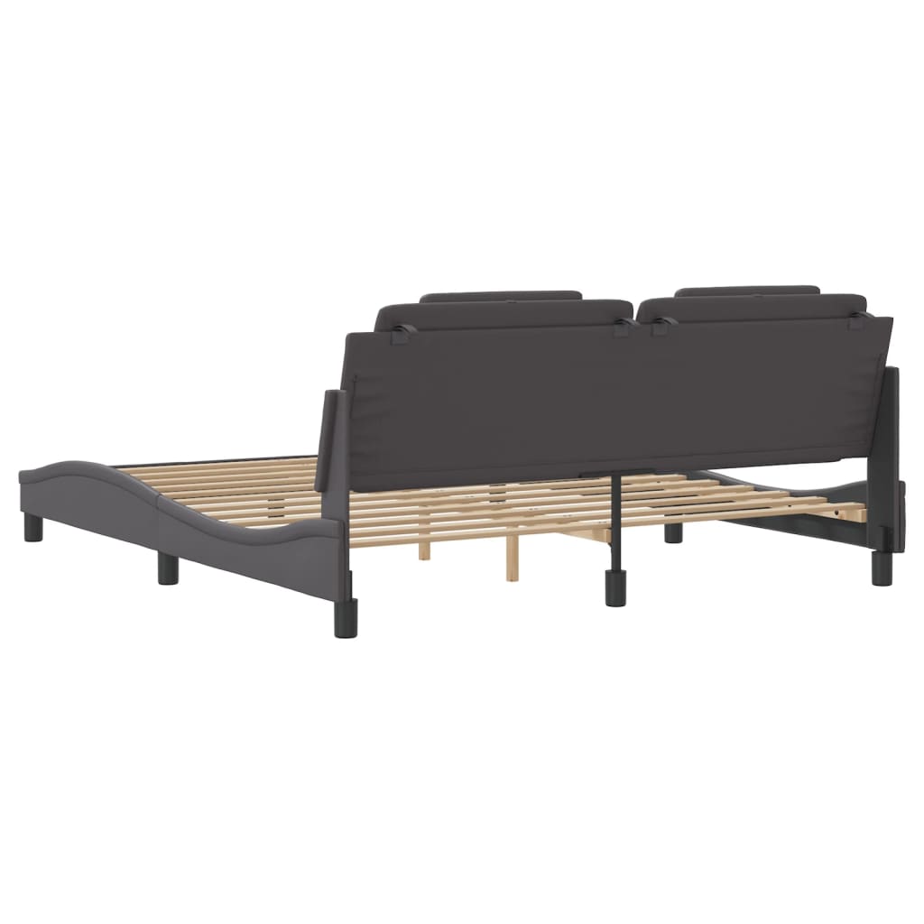 sengeramme Viana med LED uden madras 180x200 cm sort