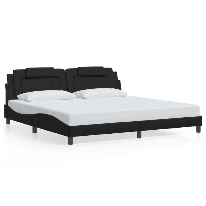 sengeramme Viana med LED uden madras 200x200 cm sort