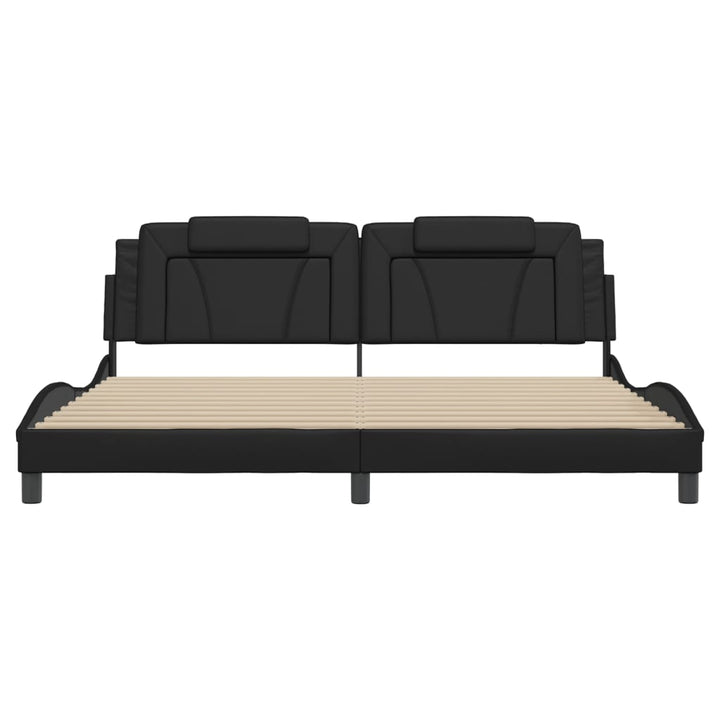 sengeramme Viana med LED uden madras 200x200 cm sort