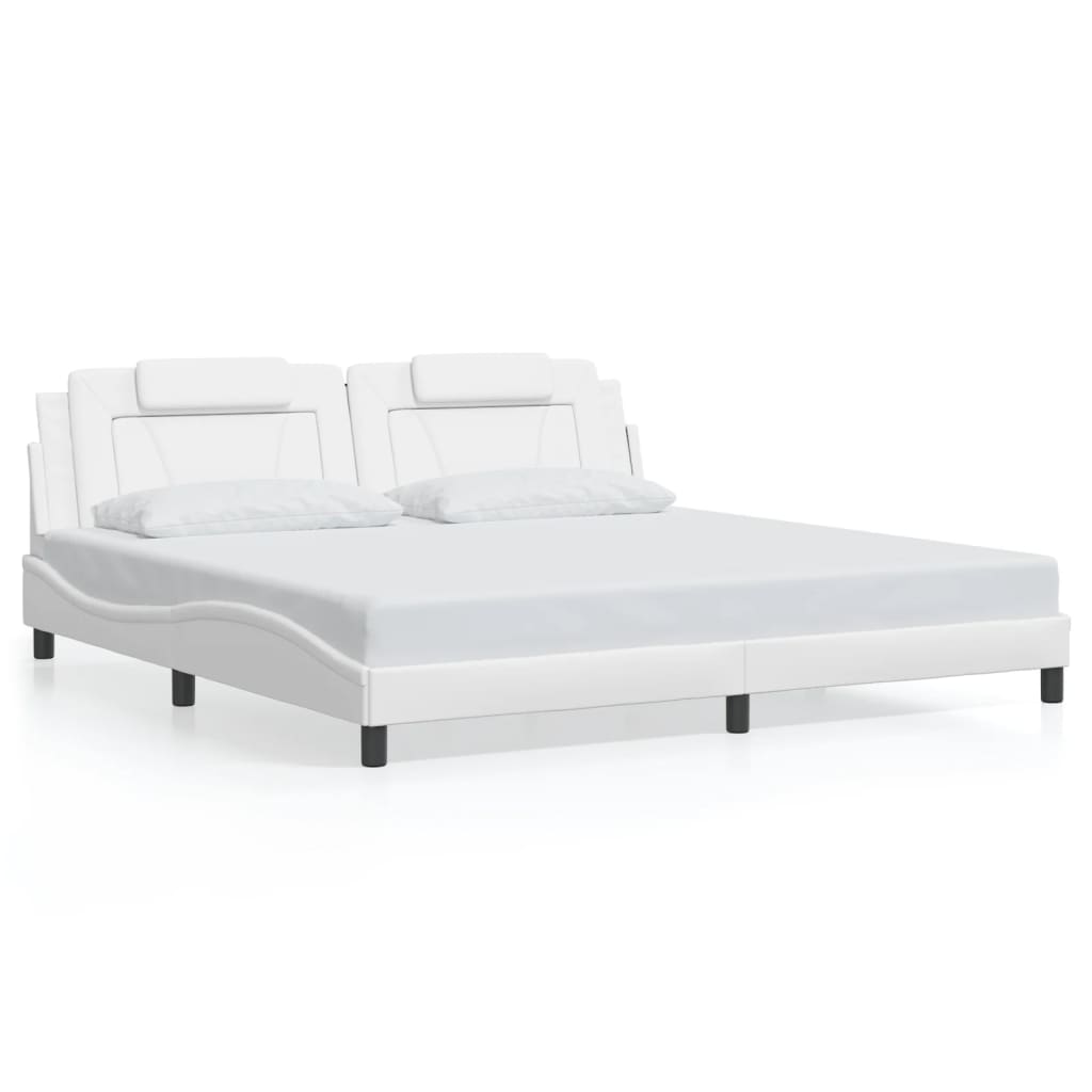 sengeramme Viana med LED uden madras 200x200 cm hvid