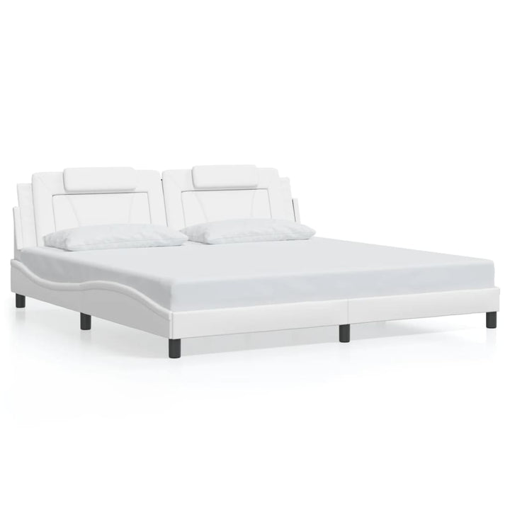 sengeramme Viana med LED uden madras 200x200 cm hvid