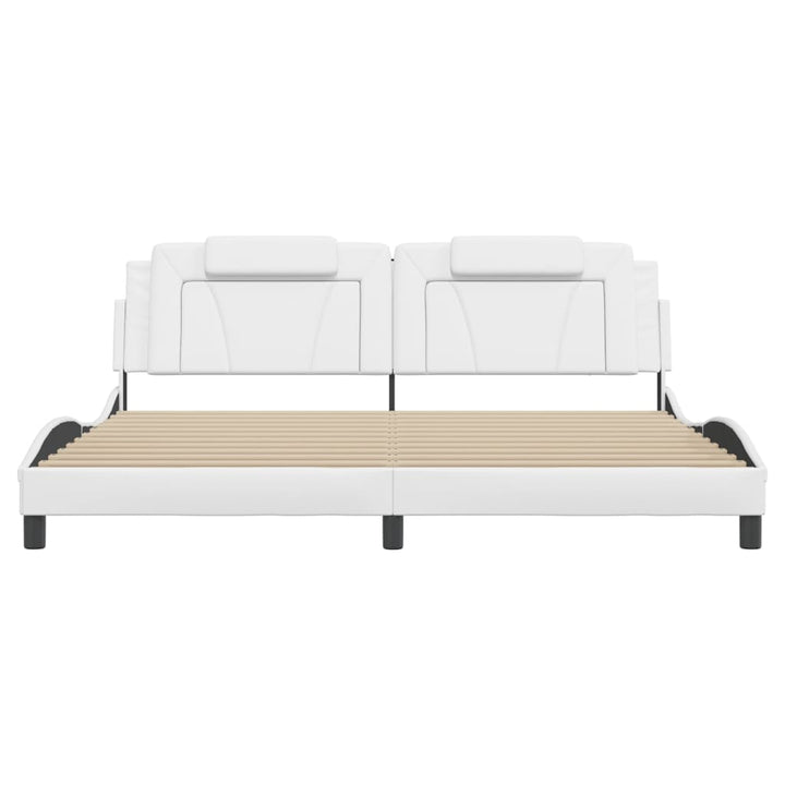 sengeramme Viana med LED uden madras 200x200 cm hvid