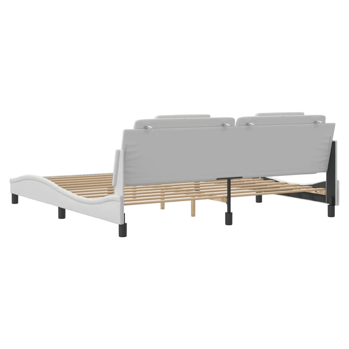 sengeramme Viana med LED uden madras 200x200 cm hvid