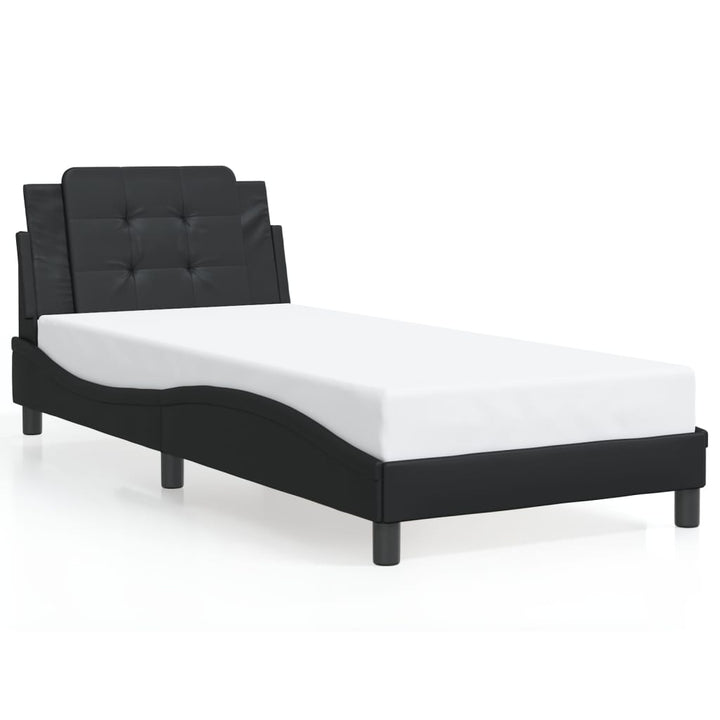 sengeramme med LED uden madras Zadar 90x190 cm sort