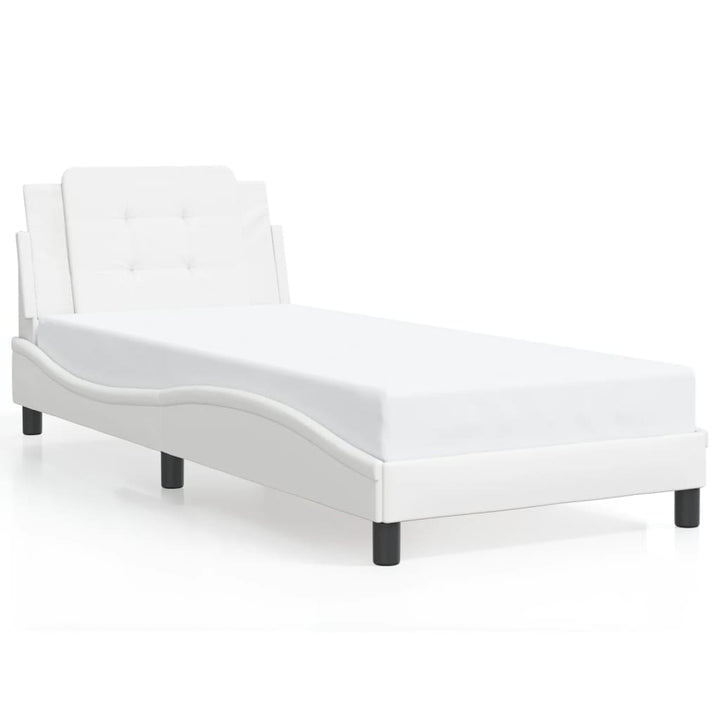 sengeramme med LED uden madras Zadar 90x190 cm hvid