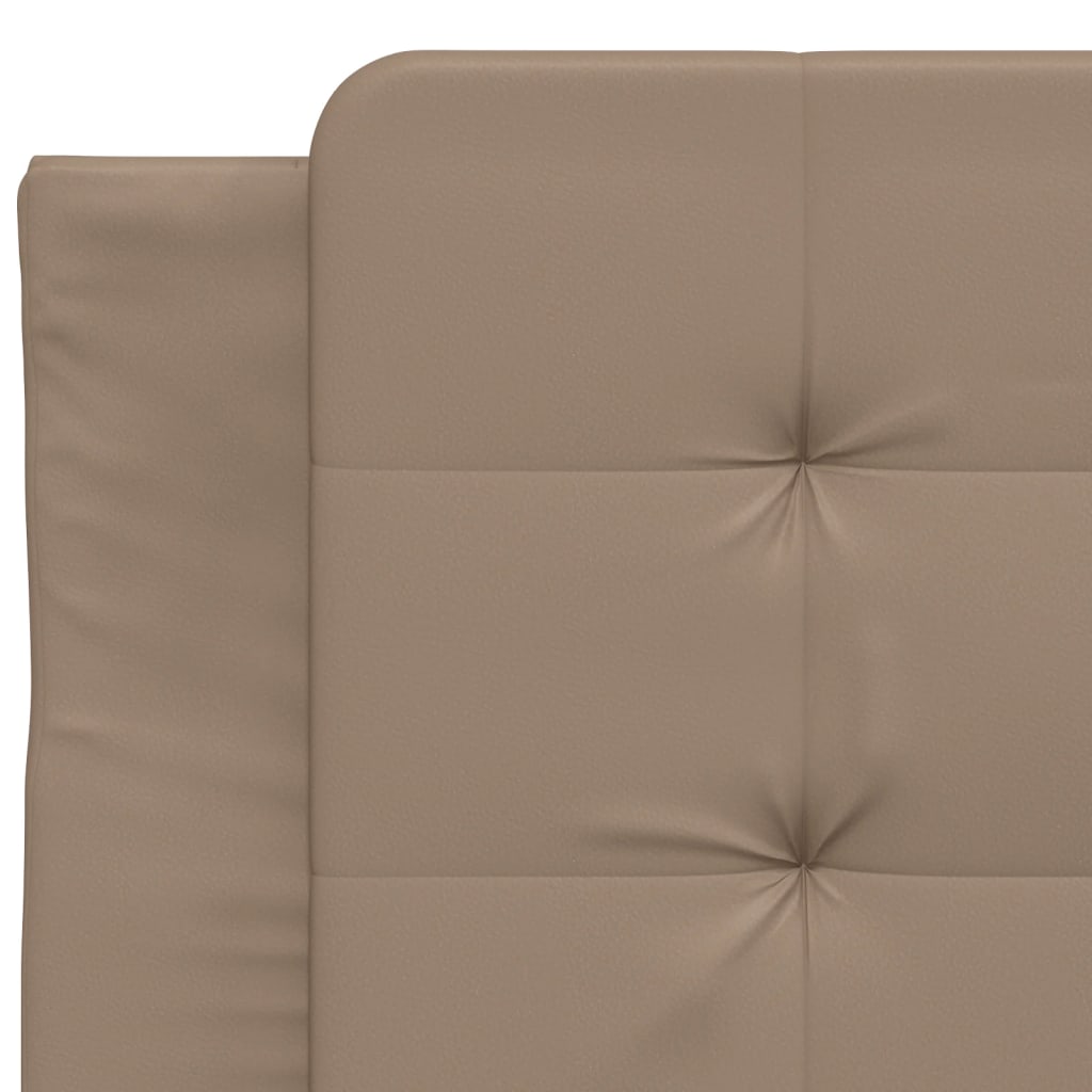 sengeramme med LED uden madras Zadar 90x190 cm cappuccinofarvet