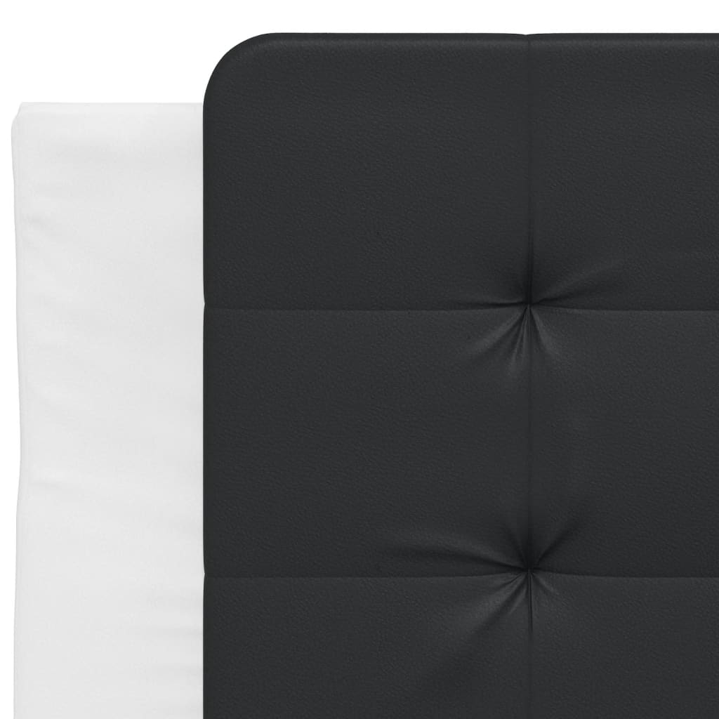 sengeramme med LED uden madras Zadar 90x190 cm hvid og sort