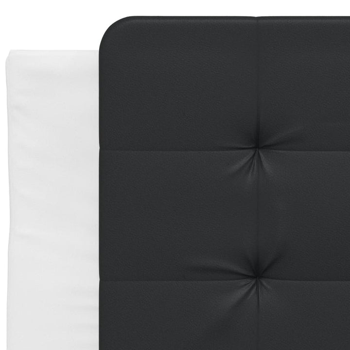sengeramme med LED uden madras Zadar 90x190 cm hvid og sort