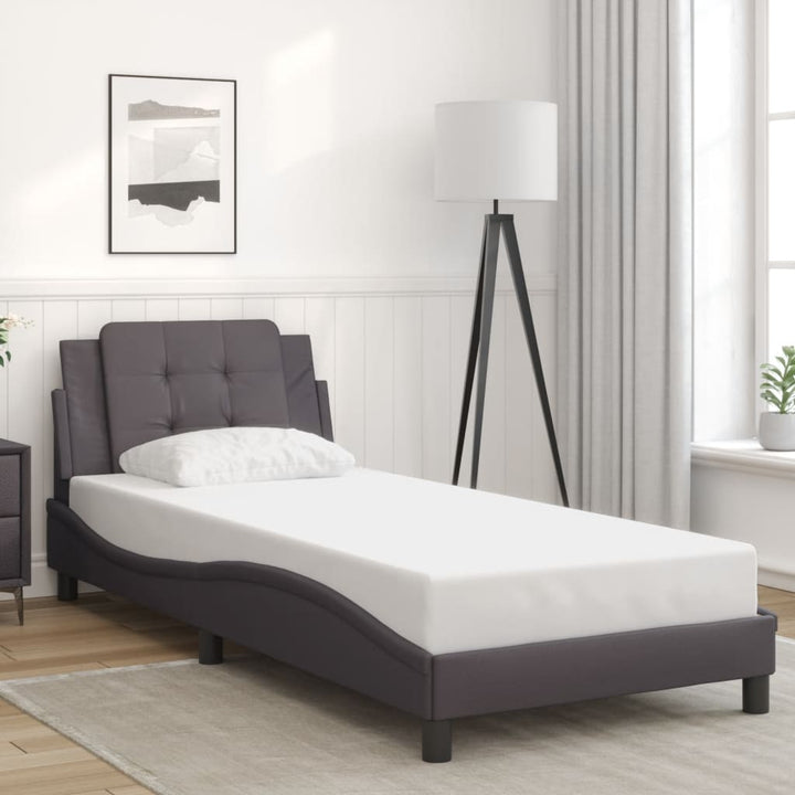 sengeramme med LED uden madras Zadar 90x200 cm grå