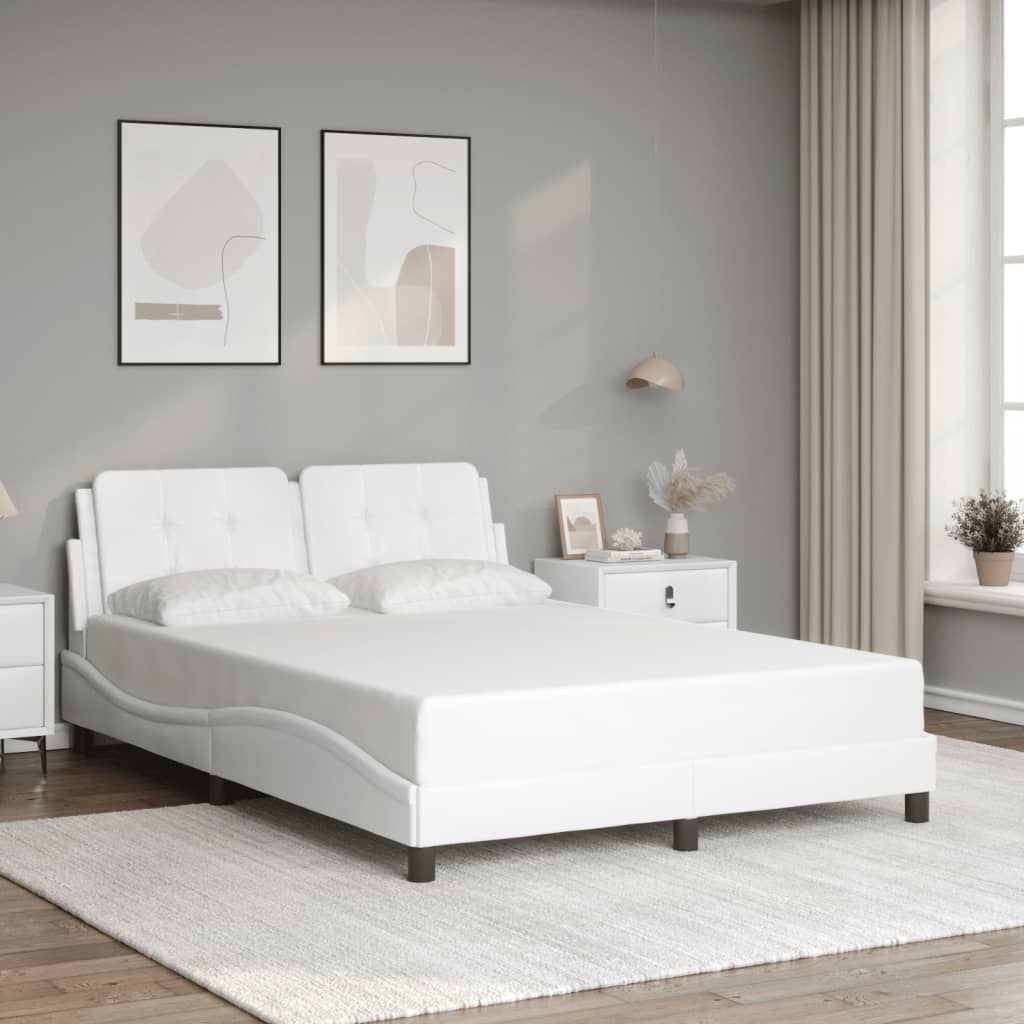 sengeramme med LED uden madras Zadar 120x200 cm hvid