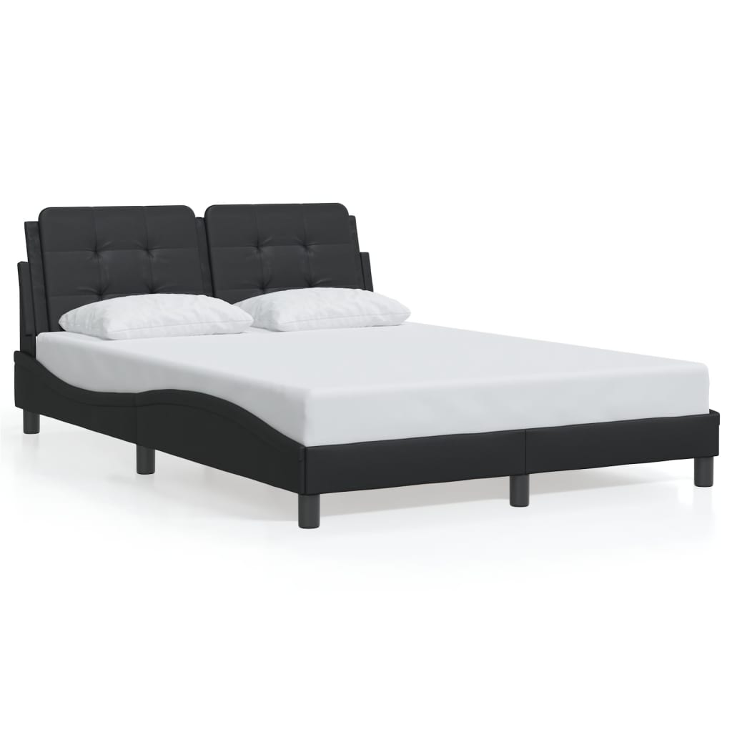 sengeramme med LED uden madras Zadar 140x190 cm sort