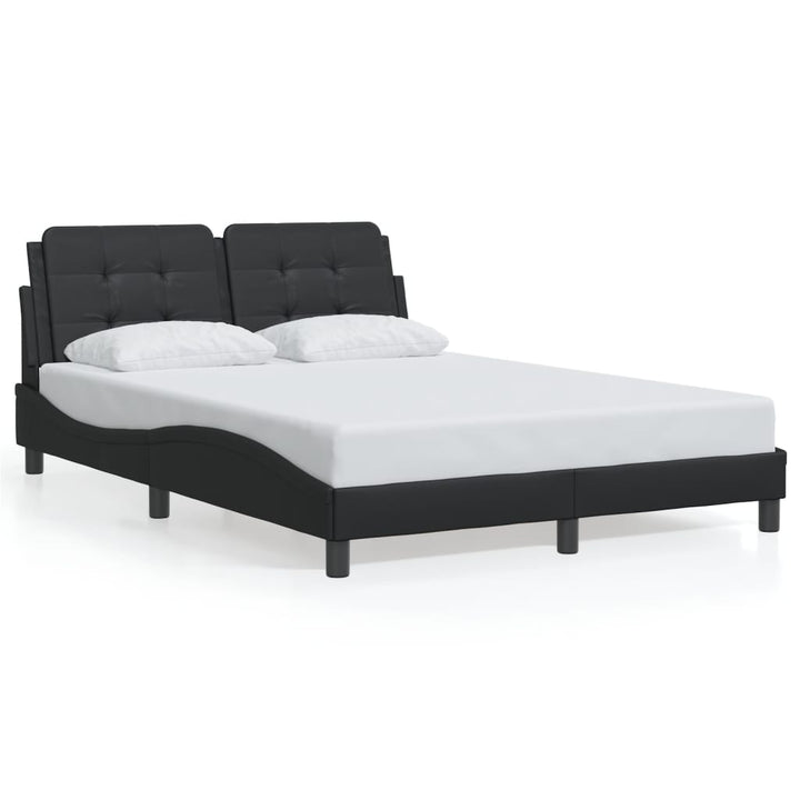 sengeramme med LED uden madras Zadar 140x190 cm sort