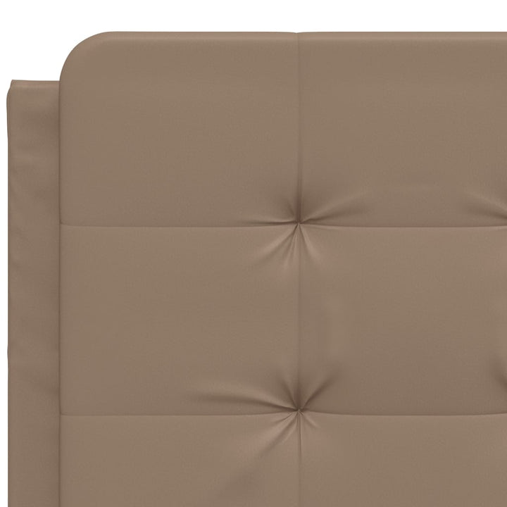 sengeramme med LED uden madras Zadar 140x200 cm cappuccinofarvet