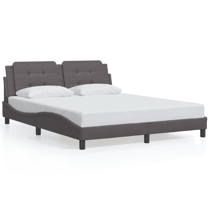 sengeramme med LED uden madras Zadar 160x200 cm grå