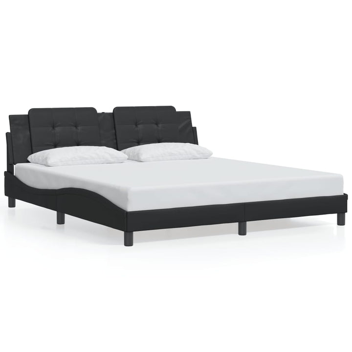 sengeramme med LED uden madras Zadar 180x200 cm sort