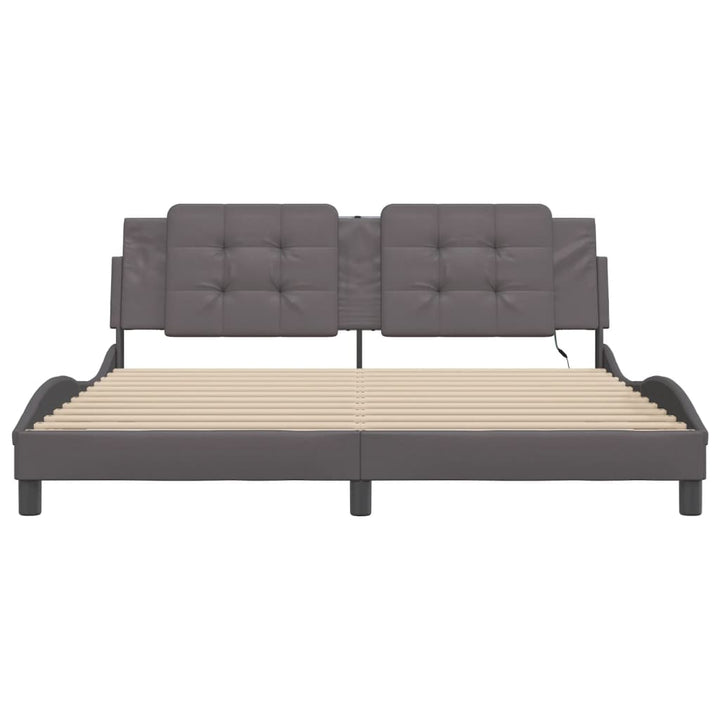 sengeramme med LED uden madras Zadar 180x200 cm sort