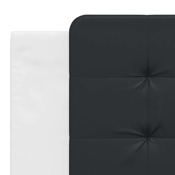 sengeramme med LED uden madras Zadar 180x200 cm sort og hvid