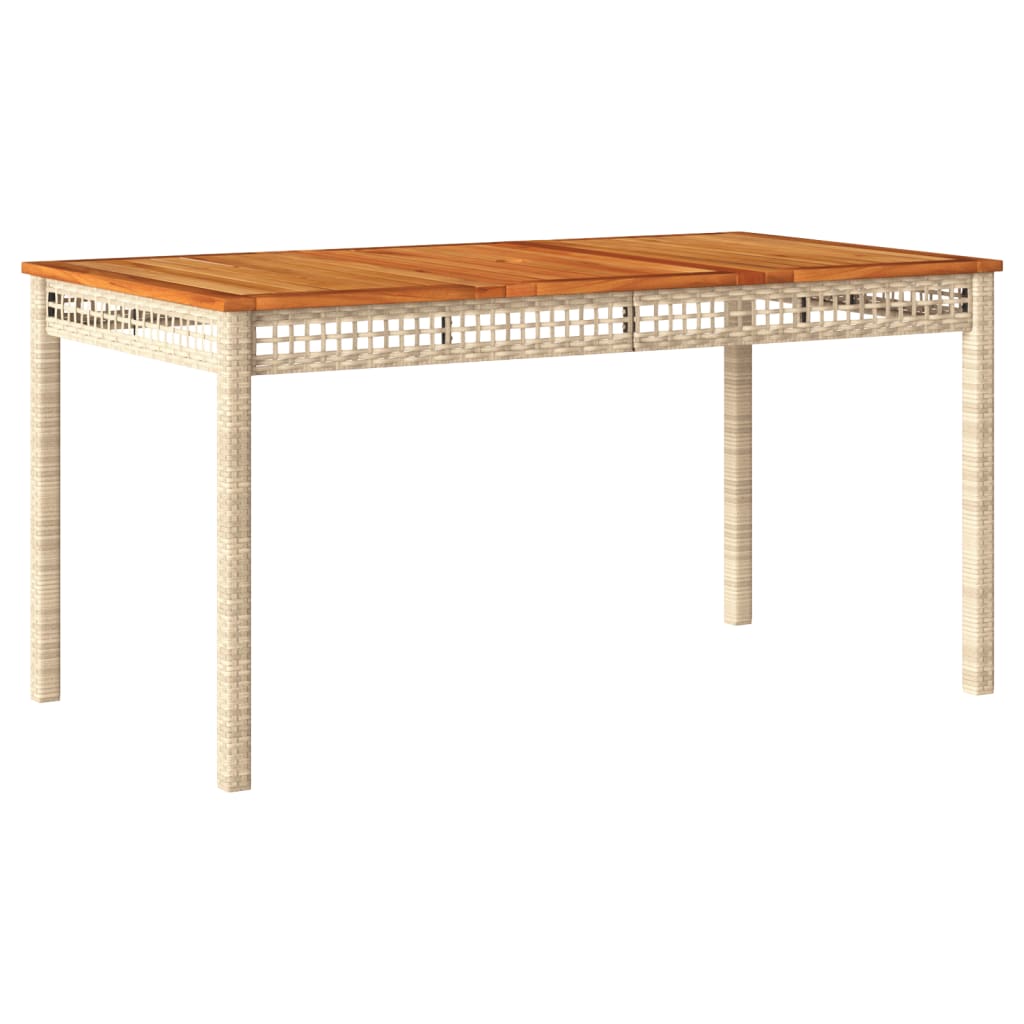 spisebordssæt til haven 4 dele med hynder polyrattan beige