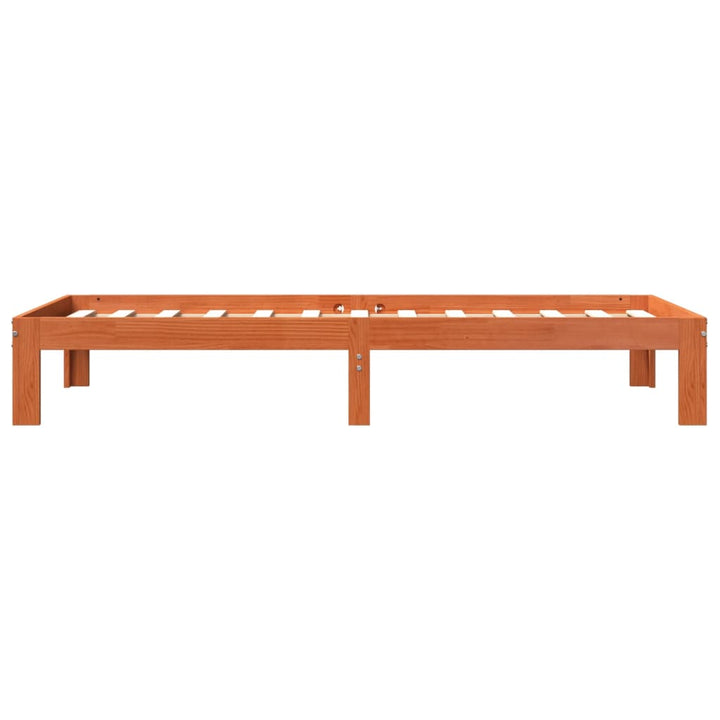 sengeramme uden madras 100x200 cm massivt fyrretræ gyldenbrun
