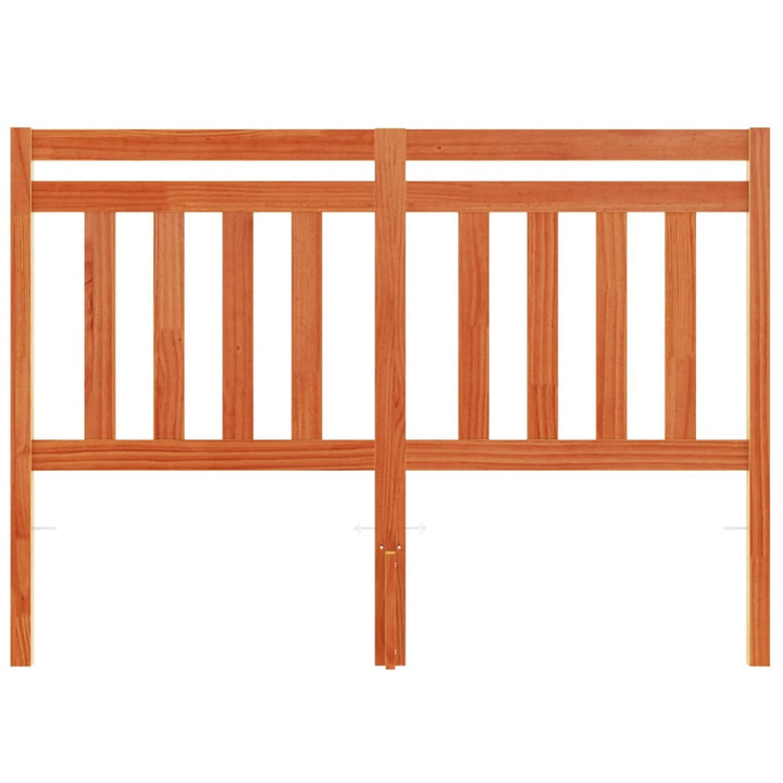 sengegavl 135 cm massivt fyrretræ gyldenbrun