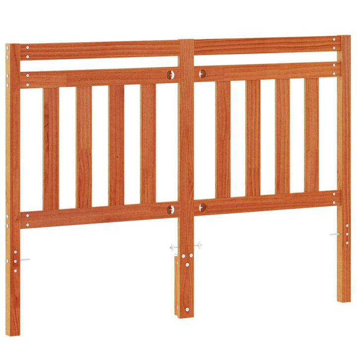 sengegavl 135 cm massivt fyrretræ gyldenbrun