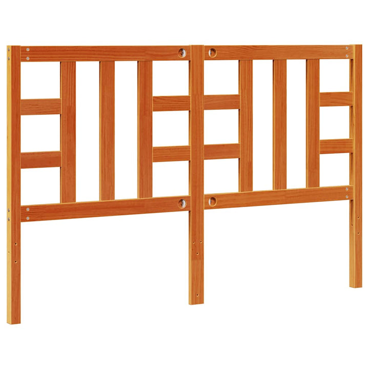 sengegavl 150 cm massivt fyrretræ gyldenbrun