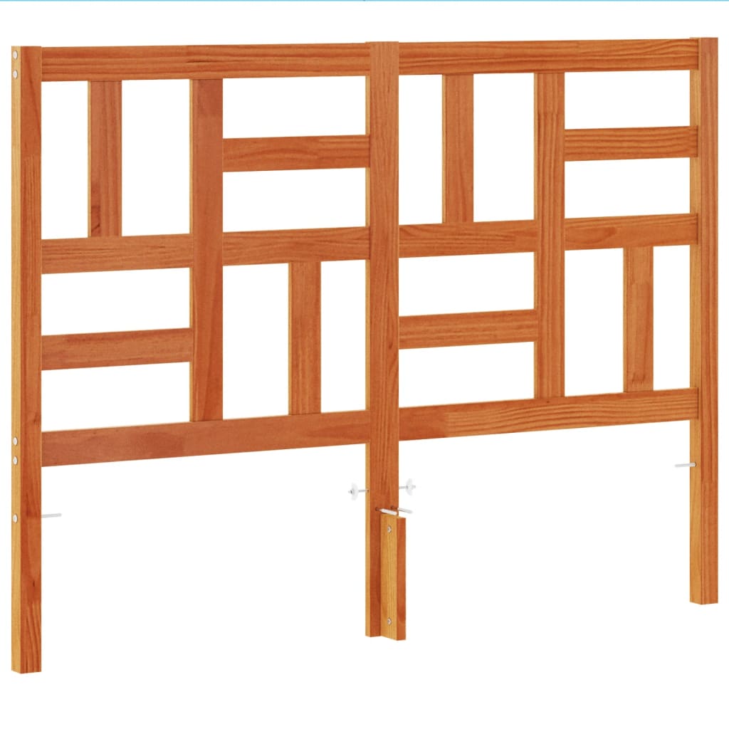 sengegavl 150 cm massivt fyrretræ gyldenbrun