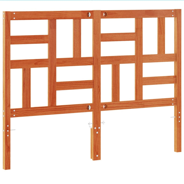 sengegavl 150 cm massivt fyrretræ gyldenbrun