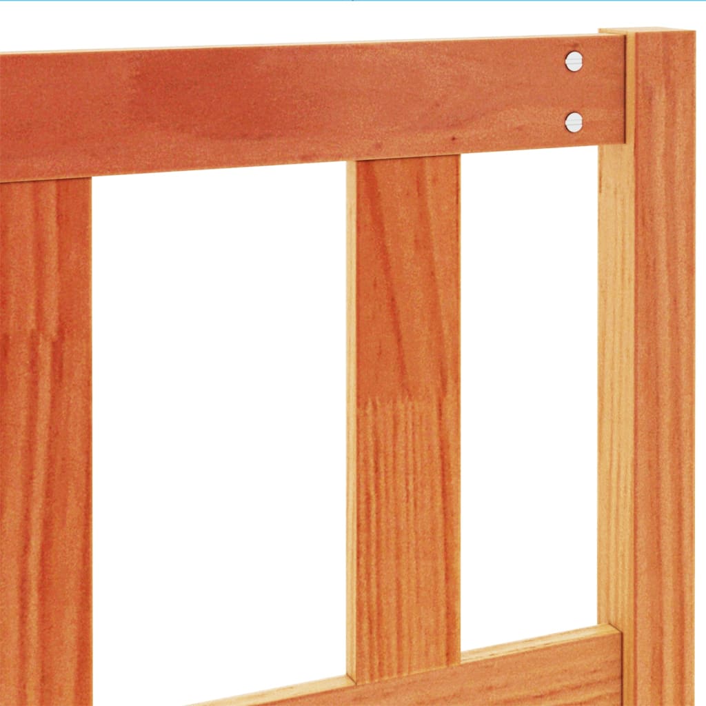 sengegavl 160 cm massivt fyrretræ gyldenbrun
