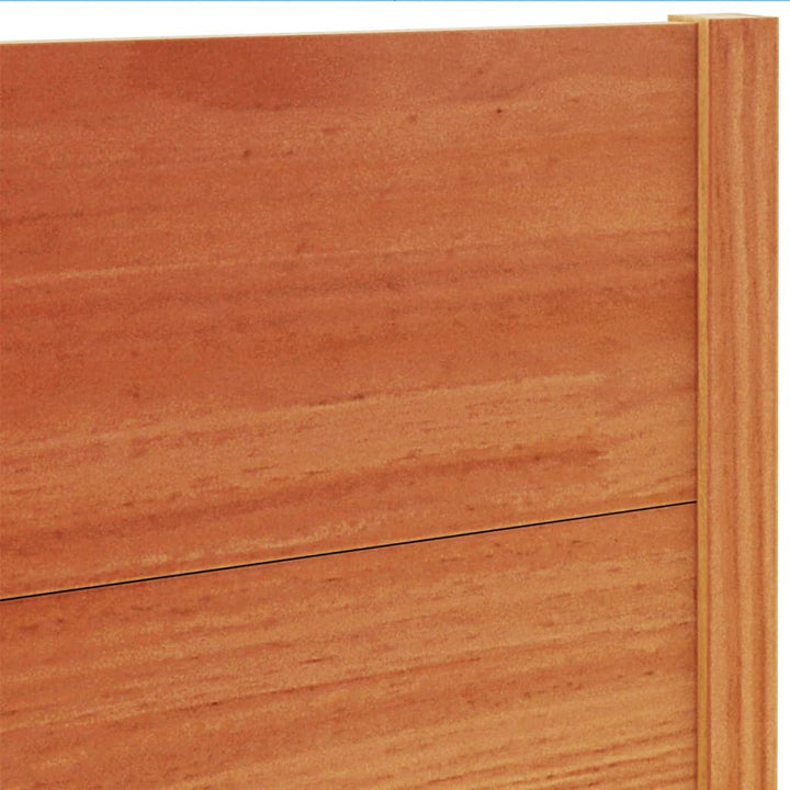 sengegavl 135 cm massivt fyrretræ gyldenbrun